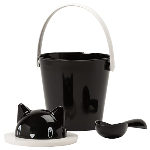 United Pets Crick Behälter für Katzenfutter, Made in Italy, Schwarz, einschließlich Futterschaufel, Designer: Stefano Giovannoni. Katzenfutterbehälter - Einheitsgröße von United Pets