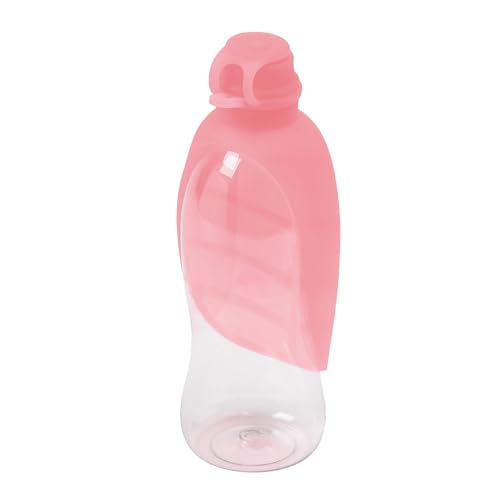 United Pets Leaf Design Wasserspender, zum mitnehmen für Hunde, aus Silikon, Farbe Rosa. Wasserspender zum mitnehmen von United Pets