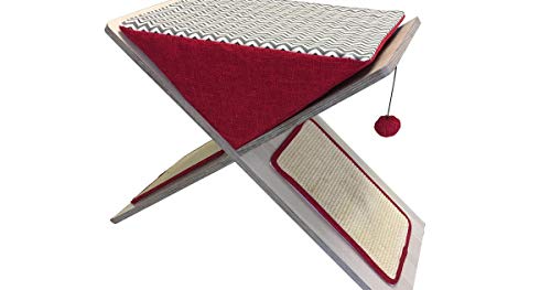 United Pets X-Cat Design Kratzbaum für Katzen, 3-in-1: Kratzbaum für Katze, Bett und Spiel. Kratzbaum aus Holz mit Hundehütte/Kissen und Kugel. Rot United Pets X-Cat Design Kratzbaum für Katzen, 3-in-1: Kratzbaum für Katze, Bett und Spiel. Kratzbaum aus Holz mit Hundehütte/Kissen und Kugel. Rot von United Pets