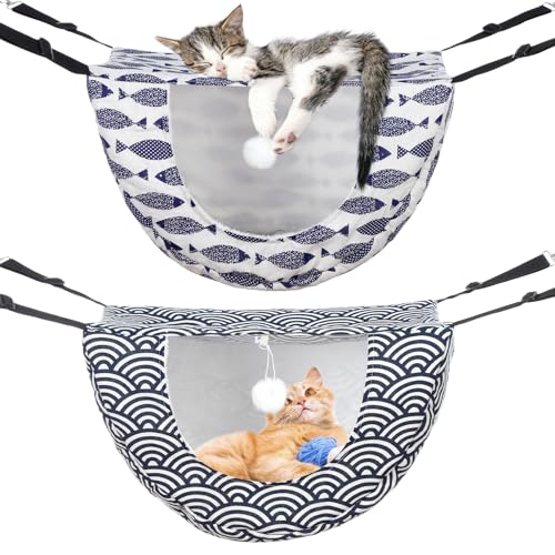 Unittype 2 Stück Katzenkäfig-Hängematte zum Aufhängen, Haustierbett, doppellagig, weicher Plüsch, bequeme Hängematte für Innen, Kätzchen, Frettchen, Hamster, Kaninchen oder Kleintiere, 2 Stile (Fisch) Unittype 2 Stück Katzenkäfig-Hängematte zum Aufhängen, Haustierbett, doppellagig, weicher Plüsch, bequeme Hängematte für Innen, Kätzchen, Frettchen, Hamster, Kaninchen oder Kleintiere, 2 Stile (Fisch) von Unittype