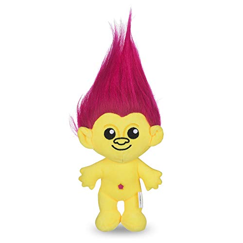 DreamWorks Trolls Spielzeug für Hunde | 22,9 cm Plüsch-Hundespielzeug mit rosa Haaren und gelbem Körper | Plüschstoff weich mittel quietschend Hundespielzeug von Trolls von Universal Studios Trolls