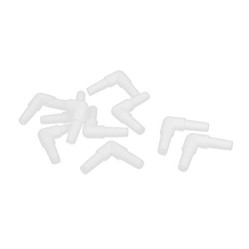 N/A 10 Stück 2-Wege-Ventil Rohrverbinder 4,5 mm Durchmesser weiß für Fish Tank von Unknown