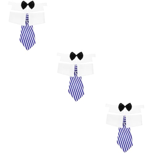 Unomor Welpenhalsband 3 Sätze Haustier Krawatte Binden Katze Geschenk Krawattenkragen Katzenhalsbänder Katzenversorgung Katze Fliege Kragen Halsband Polyester Kätzchen Katzenhalsband von Unomor
