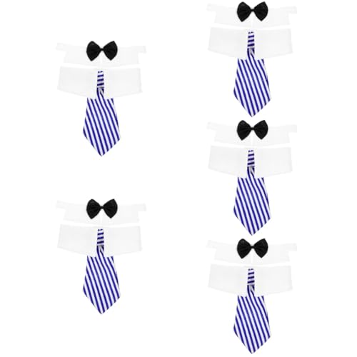 Unomor Katzenhalsbänder 5 Sätze Haustier Krawatte Hunde hundekragen Welpenhalsband binden Katzenhalsband dekorative Krawatte für Haustiere Kleiner Hund schmücken Zubehör von Unomor