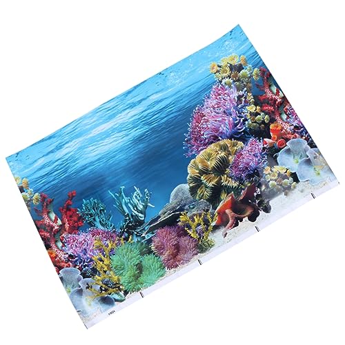 Unomor Aquarium Aufkleber Hintergrund Aquarienhintergrund 55 Aquarium-Plakat Aquarium-Dekor doppelseitiger dekorativer Aufkleber Hintergrunddekor groß schmücken Wassertank Bild 3D von Unomor