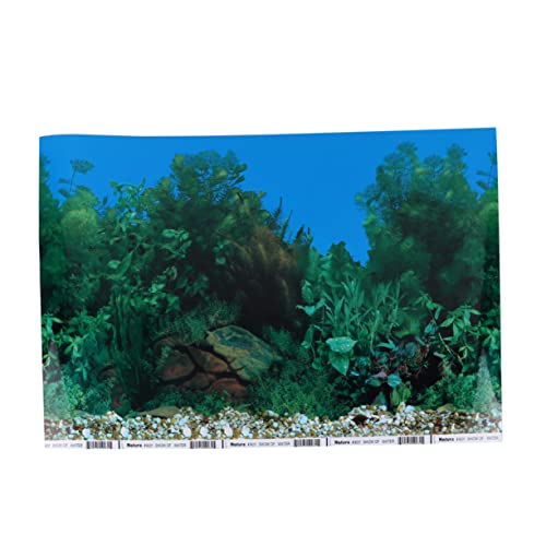 Unomor Aquarienhintergrund 55 Aquarienhintergrund 20 Gallonen Doppelseitiges Klebeband Hintergrundbild Dekor Innenausstattung Für Damen Aufkleber 3D Hintergrundpapier Aquarium von Unomor