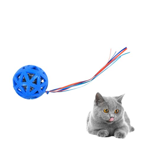 Unomor Pet-Ball-Spielzeug Tiergeräusche Interaktive Haustierklingel Katzenbälle Katzenübungsball Katzenjingle Spielzeuge Katzen-Sound-Papierball-Spielzeug Katzenspielzeug groß Katzenball von Unomor