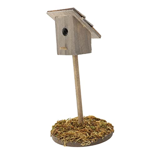 Unomor Simuliertes Vogelhaus simulierte Vogelhausdekoration Mini-Vogel-Ornamente Möbel Modelle Mini-Hausschmuck Mikrolandschaftsverzierungen hölzern Zubehör Lieferungen von Unomor
