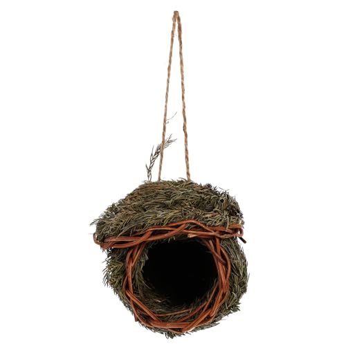 Unomor Vogelhaus nachhaltige Gift Ideas Pinienspäne für Hühner Vogelhäuser im Freien ländliche Einrichtung Sittich - hängendes Stroh Vögel Spatzenvogel Vogelbett von Unomor