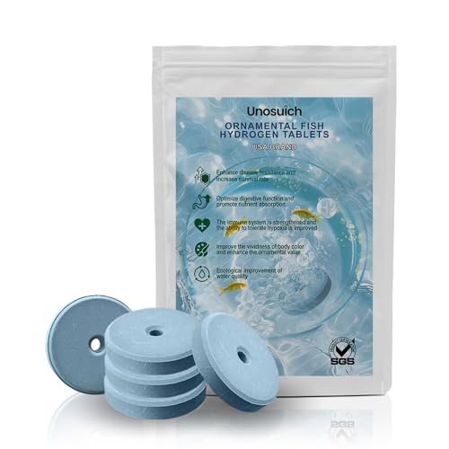 AquaH2 Molekularer Wasserstoff Tabletten Ergänzung für Zierfische Sauerstoffverstärker & Wasseraufbereiter Nano Aquarium Filter Fischbecken Kies von Unosuich