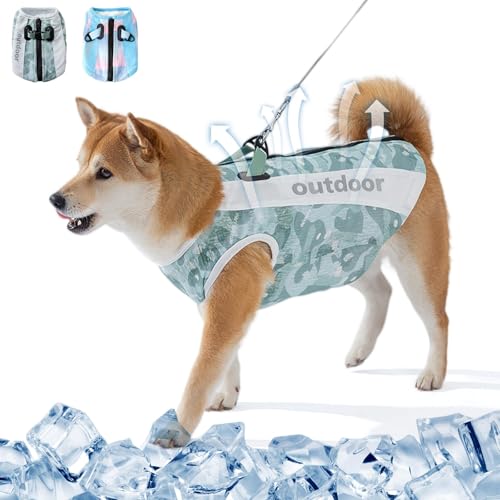 Premium Kühlweste für Hunde mit britischem Wetterschutz, atmungsaktives Netzgeschirr für tägliche Spaziergänge, verstellbarer Kühlmantel für den Sommer, perfekt für Parks und Gärten, geeignet für alle Premium Kühlweste für Hunde mit britischem Wetterschutz, atmungsaktives Netzgeschirr für tägliche Spaziergänge, verstellbarer Kühlmantel für den Sommer, perfekt für Parks und Gärten, geeignet für alle von UoQo