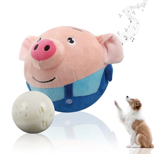 UoQo Interaktives Hundespielzeug, Schwein, selbstrollender Hundeball, springendes Hundespielzeug für Hunde, inklusive selbstbewegenden Bällen für kleine und mittelgroße Hunde, um aktiv bewegliches UoQo Interaktives Hundespielzeug, Schwein, selbstrollender Hundeball, springendes Hundespielzeug für Hunde, inklusive selbstbewegenden Bällen für kleine und mittelgroße Hunde, um aktiv bewegliches von UoQo