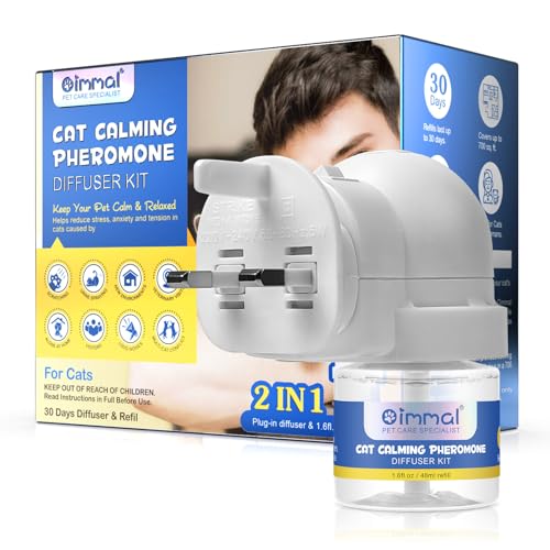 Beruhigender Diffusor für Katzen und Kätzchen, Katzen-Angstlinderung, 2-in-1 UK-Stecker, nachfüllbarer Pheromon-Diffusor für 30 Tage + Nachfüllpackung 48 ml, Komfort, beruhigend und entspannend, Beruhigender Diffusor für Katzen und Kätzchen, Katzen-Angstlinderung, 2-in-1 UK-Stecker, nachfüllbarer Pheromon-Diffusor für 30 Tage + Nachfüllpackung 48 ml, Komfort, beruhigend und entspannend, von Uocasi