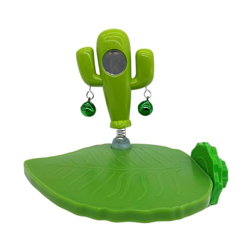 Bird Perches for Cage, Play Perch Birds, Leaf-Shaped Accessory, Interactive Puzzle Toy, Cactus Style Design Conure, Lovebird, Canary Enrichment 5.24x4.45x4.09 Inches von Uonguon