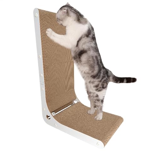 Cardboard Scratchers, L-Shape Scratch Pad, Vertical Cat Rasp, Relaxation Scratcher Board, Wall-Mount, 15.35x10.24x23.62 Inches, Ideal for Indoor Cats, Small Pets, Scratching Needs Cardboard Scratchers, L-Shape Scratch Pad, Vertical Cat Rasp, Relaxation Scratcher Board, Wall-Mount, 15.35x10.24x23.62 Inches, Ideal for Indoor Cats, Small Pets, Scratching Needs von Uonguon