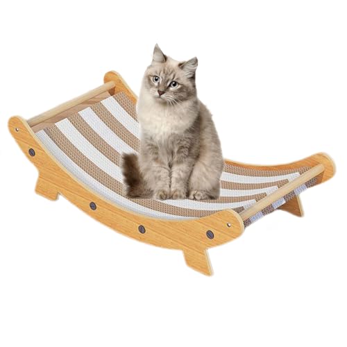 Cat Lounger Scratcher, 2 in 1 Cardboard Kitten Scratcher Chair, Multi-Functional Wear-Resistant Scratching Pad Lounge Chair, Usage for Furniture Protection, Indoor, Bedroom von Uonguon