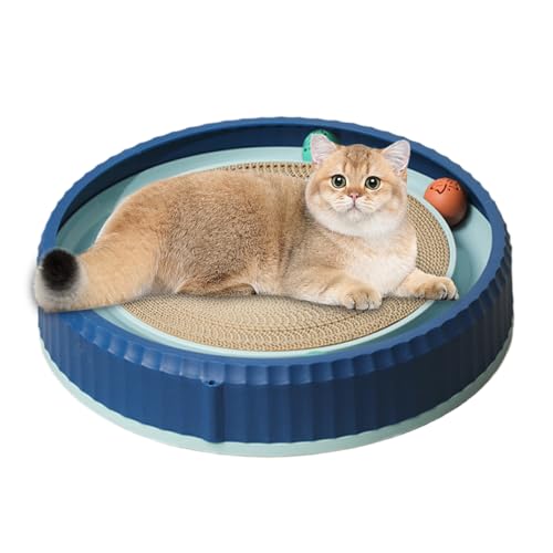 Cat Scratch Pad, Round Cardboard Cat Scratcher, 15.75x2.76 Inches Compact Design Non Slip Base, Interactive Scratching Toy for Kitten Play, Rest and Training Enrichment Cat Scratch Pad, Round Cardboard Cat Scratcher, 15.75x2.76 Inches Compact Design Non Slip Base, Interactive Scratching Toy for Kitten Play, Rest and Training Enrichment von Uonguon