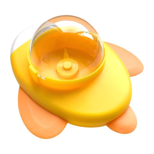 Dog Feeder Toy, Rotating Cat Puzzle, Aircraft Shape Dispenser, Interactive Slow Feeding Design, Educational Snack Training Aid, Perfect for House Flooring Desk Apartment Daily Travel Entertainment von Uonguon
