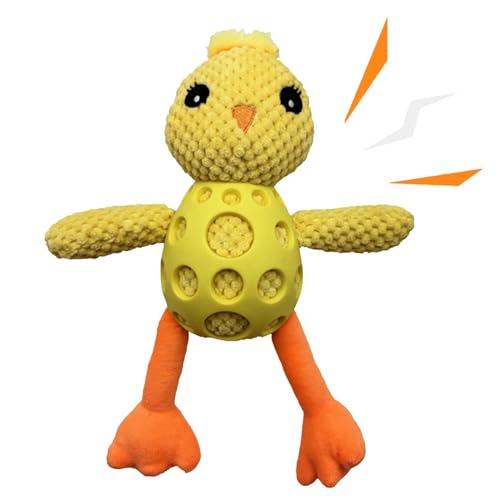 Dog Squeaky Toys, Chick Plush Toy, Chew Animal Toy, Funny Interactive for Mental Stimulation and Teething, Pet Supplies, 11.81x10.24x3.54 Inches, Lightweight von Uonguon