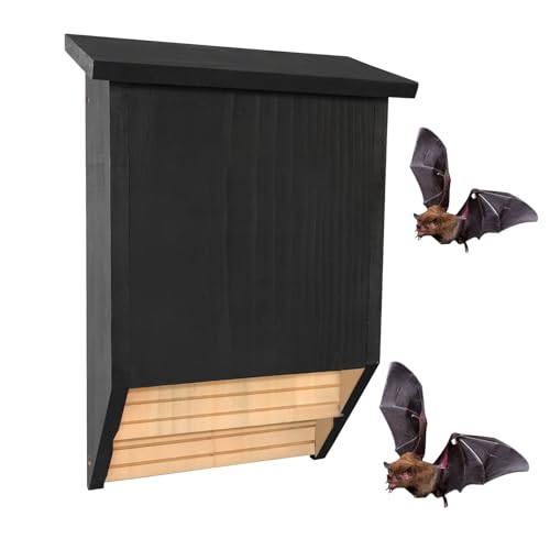 Fledermaushaus für draußen, Fledermaushäuser aus Holzschloss | Fledermausbox Fledermaushaus handgefertigtes Design,Robuster, geräumiger Fledermauskasten-Unterschlupf, Set für den Garten im von Uonguon