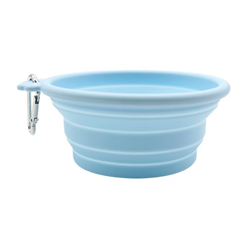 Foldable Dog Bowl, Portable Water Bowl, 4.96x4.96x2.13 Inches Pet Food Container, Leak-Proof Design, Lightweight Heavy-Duty for Beach, Park, Camping, Small, Medium Breeds von Uonguon
