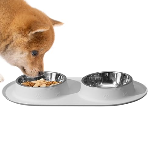 Pet Bowl, Feeding Dishes with Mats, 16.34x9.13 Inches Compact Design Non Spill Portable Use, Waterproof Dog Cat Breed Silicone Bowl Dish for Eating, Serving Water and Snack Time Pet Bowl, Feeding Dishes with Mats, 16.34x9.13 Inches Compact Design Non Spill Portable Use, Waterproof Dog Cat Breed Silicone Bowl Dish for Eating, Serving Water and Snack Time von Uonguon