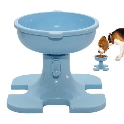 Raised Cat Bowl, Adjustable Height Elevated Cat Dish, Anti Slip Non Tip Food Container, Magnetic Sponge Grip for Pet Neck Protection, Ideal for Indoor Cats, Dogs, and Puppies von Uonguon