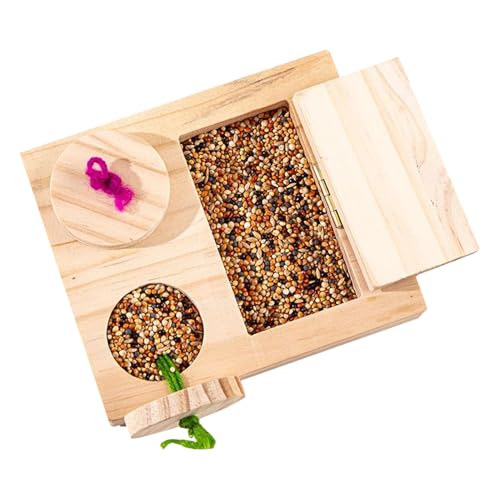 Uonguon Bird Foraging Toys, Cockatiel Foraging, 5.51x4.72x1.06 Inches Portable Natural Interactive, Wooden Beak Healthy Enrichment Feeder for Chewing Training, Climbing and Cage Use Uonguon Bird Foraging Toys, Cockatiel Foraging, 5.51x4.72x1.06 Inches Portable Natural Interactive, Wooden Beak Healthy Enrichment Feeder for Chewing Training, Climbing and Cage Use von Uonguon