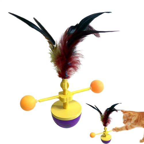 Uonguon Cats Feather Ball Toys, Kitten Tumbling Rotating Cat Toy Exercise, Pouncing Pet Teaser, Indoor Kitten Activity Supplies for Fun and Engagement, 6.5x9.06 inches Uonguon Cats Feather Ball Toys, Kitten Tumbling Rotating Cat Toy Exercise, Pouncing Pet Teaser, Indoor Kitten Activity Supplies for Fun and Engagement, 6.5x9.06 inches von Uonguon