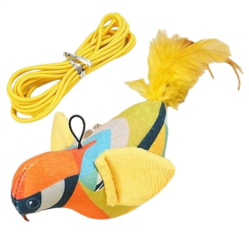 Uonguon Chirping Bird Feline, Creative Sound Plaything, Interactive Cat Toy, Motion Activated, Sturdy Material, 5.12x2.36x2.76 Inches, Ideal for Indoor Play Entertainment Needs von Uonguon