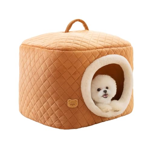 Uonguon Cozy Cat Bed, Indoor Pet Cushion, Soft Dog Couch, Semi-Enclosed Design, Comfortable Warmth, (17.72x15.75x12.99 Inches), Ideal for Small Pets, Winter Comfort, Easy to Clean von Uonguon