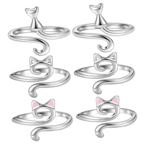 Uonlytech 1 Satz Cat Crochet Ringe Teiliges Katzenring Einstellbare Häkelringe mit Box für Handarbeiten und Täglichen Gebrauch Uonlytech 1 Satz Cat Crochet Ringe Teiliges Katzenring Einstellbare Häkelringe mit Box für Handarbeiten und Täglichen Gebrauch von Uonlytech