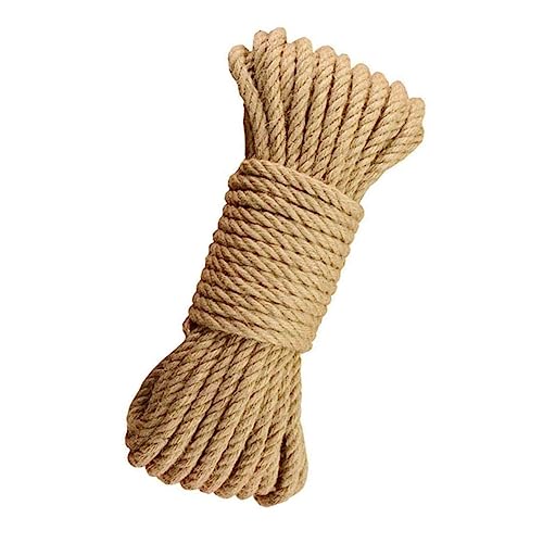 Uonlytech 1 Stück Sisalseil Katzenkrallenseil Katzen cat Toys gedrehtes Jutegarn dekoratives Seil der Retro-Lampe Multifunktions-Sisal-Hanfseil Katze kratzt Sisalseil Light Brown von Uonlytech