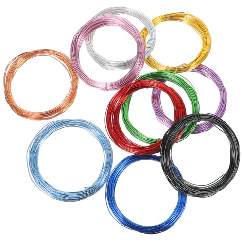 Uonlytech Vielseitiger 1 Mm Dicker Aluminiumdraht Für Schmuckperlen-bastelprojekte 10 Farben Je 10 M Uonlytech Vielseitiger 1 Mm Dicker Aluminiumdraht Für Schmuckperlen-bastelprojekte 10 Farben Je 10 M von Uonlytech