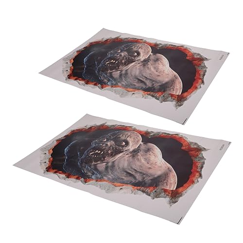 Uonlytech 2 Stücke Halloween 3D Wandaufkleber Set Realistische Zombie Aufkleber Für Wohnkultur Halloween Dacoration PVC Material von Uonlytech