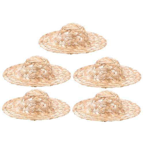 Uonlytech 5 Stück Mini Strohhüte DIY Bastelaccessoires für Kreative Fotodekorationen Handgefertigte Woven Straw Hats Leicht und Sicher für Haustiere für Heimdekorationen und DIY Projekte Uonlytech 5 Stück Mini Strohhüte DIY Bastelaccessoires für Kreative Fotodekorationen Handgefertigte Woven Straw Hats Leicht und Sicher für Haustiere für Heimdekorationen und DIY Projekte von Uonlytech