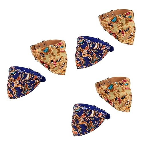 Uonlytech 3 Sets Süßes Haustierzubehör Dreieckiges Baumwolltuch Speichellätzchen Für Hunde Khaki Größe S Heimtierbedarf 2 Stück X 3 von Uonlytech