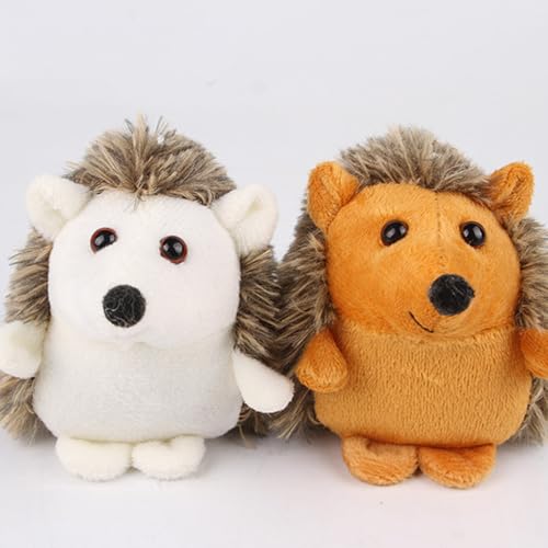 Uoqpty 2 Stück Niedliches Plüsch-Igel-Hundespielzeug, Niedliches Kaubeständiges Haustierspielzeug Für Igel, Interaktives Stofftier-Kauspiel, Haustier-Plüschtier Zum Zahnen Für Hunde Und Katzen von Uoqpty