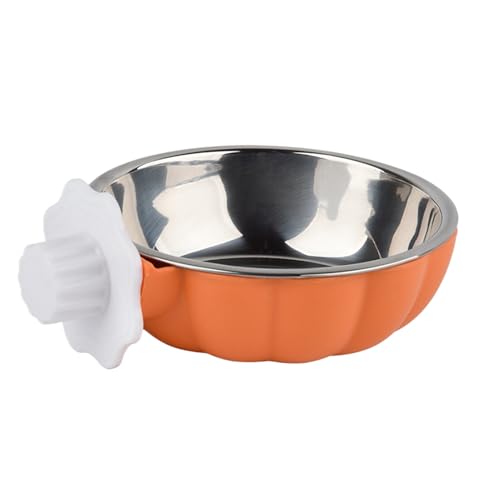 Uoqpty Futternapf für Vogelkäfig, Futter- und Wassernapf für Papageienkäfig, auslaufsicher, hängende Edelstahlschale für Lovebird Fütterung, Nymphensittiche, für drinnen und draußen von Uoqpty