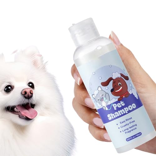 Uoqpty Hundeshampoo,Welpen Shampoo Für Empfindliche Haut | 150ml Geruchsneutralisierendes Mousse Juckreizlindernd & Tränenfrei Blumenduft Pflegespülung Sanfte Fellpflege Bei Empfindlicher Haut & Für von Uoqpty
