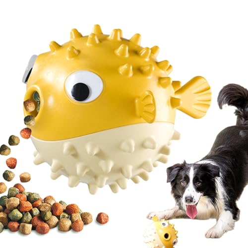 Uoqpty Hundespielzeug für Aggressive Kauer, interaktives, Robustes Hundespielzeug,Gummi-Kugelfischförmiger Tierfutterspender Aggressive Kauspielzeuge | Beißendes Welpenspielzeug, Futterspender für Uoqpty Hundespielzeug für Aggressive Kauer, interaktives, Robustes Hundespielzeug,Gummi-Kugelfischförmiger Tierfutterspender Aggressive Kauspielzeuge | Beißendes Welpenspielzeug, Futterspender für von Uoqpty