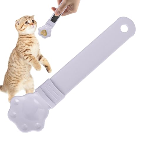 Uoqpty Katzenstreifenpresse | Katzensnackschaufel mit Pfotenform - Leckbarer Katzenfutterspender mit langem Griff, Katzenleckerlis Löffel für nasse Katzenleckerlis, flüssiger Snack Uoqpty Katzenstreifenpresse | Katzensnackschaufel mit Pfotenform - Leckbarer Katzenfutterspender mit langem Griff, Katzenleckerlis Löffel für nasse Katzenleckerlis, flüssiger Snack von Uoqpty