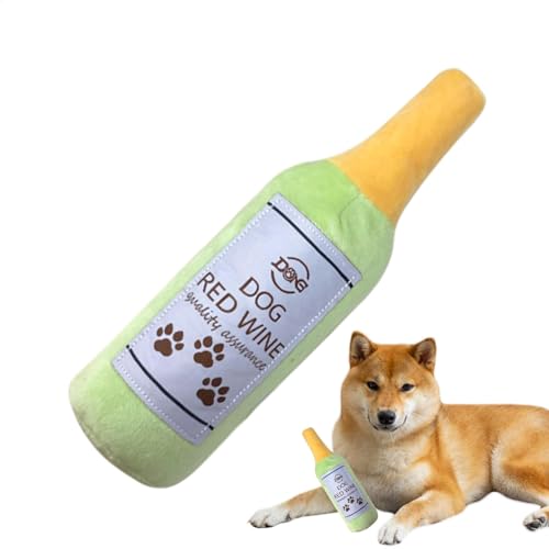Uoqpty Plüschspielzeug für aggressive Kauer, Plüsch-Bierflaschenkauspielzeug – Anreicherung von Hundequietschern, interaktive Spiele, Welpenzahnen für kleine, mittelgroße und große Rassen Uoqpty Plüschspielzeug für aggressive Kauer, Plüsch-Bierflaschenkauspielzeug – Anreicherung von Hundequietschern, interaktive Spiele, Welpenzahnen für kleine, mittelgroße und große Rassen von Uoqpty