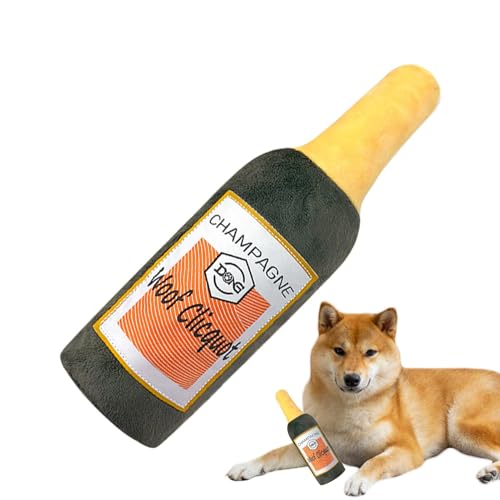 Uoqpty quietschendes Hundespielzeug, Kauspielzeug aus Plüsch mit Bierflasche, Kauspielzeug für Hunde, interaktives Hundespielzeug für kleine, mittelgroße und große Hunde Uoqpty quietschendes Hundespielzeug, Kauspielzeug aus Plüsch mit Bierflasche, Kauspielzeug für Hunde, interaktives Hundespielzeug für kleine, mittelgroße und große Hunde von Uoqpty