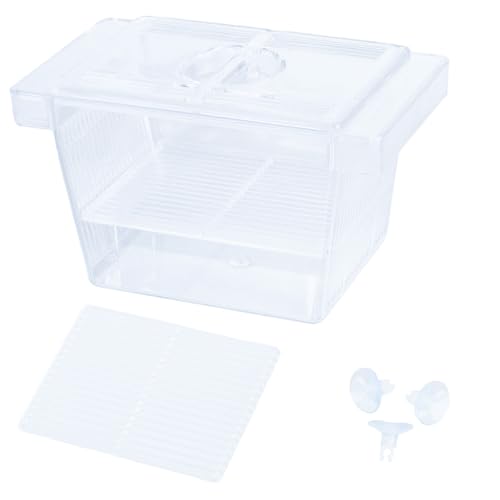 Transparente Aquarium Fische Zuchtbox, Acryl Brutkasten mit Saugnäpfen, Isolationsbox für kleine Fische, Garnelen, Betta, Guppy, Platy, Tropische Fische Transparente Aquarium Fische Zuchtbox, Acryl Brutkasten mit Saugnäpfen, Isolationsbox für kleine Fische, Garnelen, Betta, Guppy, Platy, Tropische Fische von Uotyle