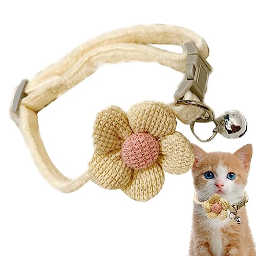 Uozonit Halsband für Haustiere | Zartes Katzenhalsband mit Nackenriemen und Blumenmotiv | niedliches Kätzchenhalsband für Hunde, Katzen, Welpen, Kätzchen Uozonit Halsband für Haustiere | Zartes Katzenhalsband mit Nackenriemen und Blumenmotiv | niedliches Kätzchenhalsband für Hunde, Katzen, Welpen, Kätzchen von Uozonit