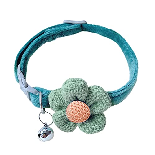 Uozonit Katzenhalsband, Blumenmotiv, Blumenmuster, mit Glocke, Halsband für Haustiere, Mädchen, Katzen Uozonit Katzenhalsband, Blumenmotiv, Blumenmuster, mit Glocke, Halsband für Haustiere, Mädchen, Katzen von Uozonit