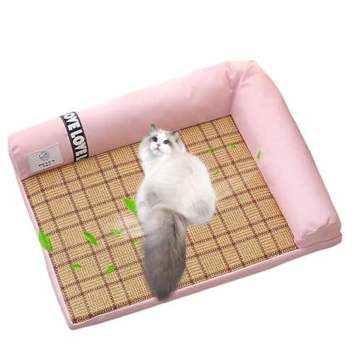 Uozonit Kühlmatte für Katzen, Kühlkissen für Hunde - Waschbare Sommer-Kühlmatte - Abnehmbare Hundebettmatte, Haustier-Kühlunterlage, antihaftbeschichtete Katzenmatte für Betten, Kisten, hält Ihr Uozonit Kühlmatte für Katzen, Kühlkissen für Hunde - Waschbare Sommer-Kühlmatte - Abnehmbare Hundebettmatte, Haustier-Kühlunterlage, antihaftbeschichtete Katzenmatte für Betten, Kisten, hält Ihr von Uozonit