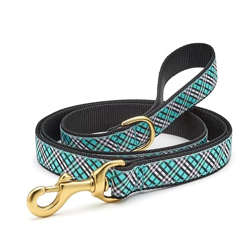 Aqua Plaid Lead 5 schmal (Breite 5/8) Hundeleine von Up Country