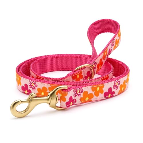 Flower Power Lead 5 schmal (Breite 5/8) Hundeleine von Up Country